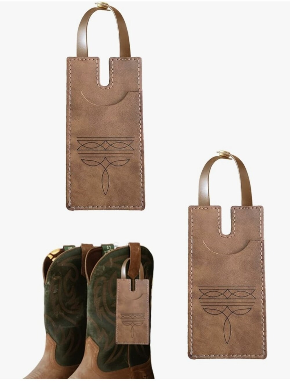Western Boot Wallets - Light Brown